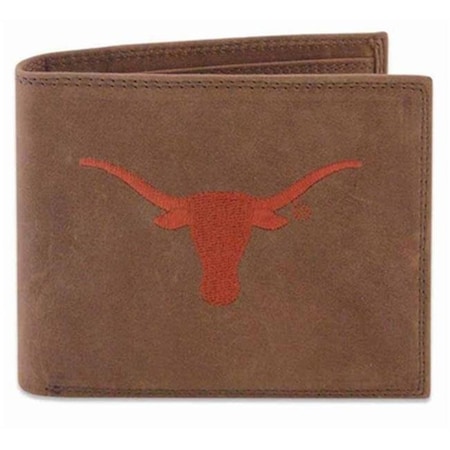 Zeppelinproducts ZeppelinProducts UTX-IWE1-CRZH-LBR Texas Passcase Embroidered Leather Wallet UTX-IWE1-CRZH-LBR